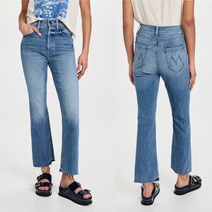 Mother Denim Tripper Ankle Fray Flared Jeans in We the Animals Size 26